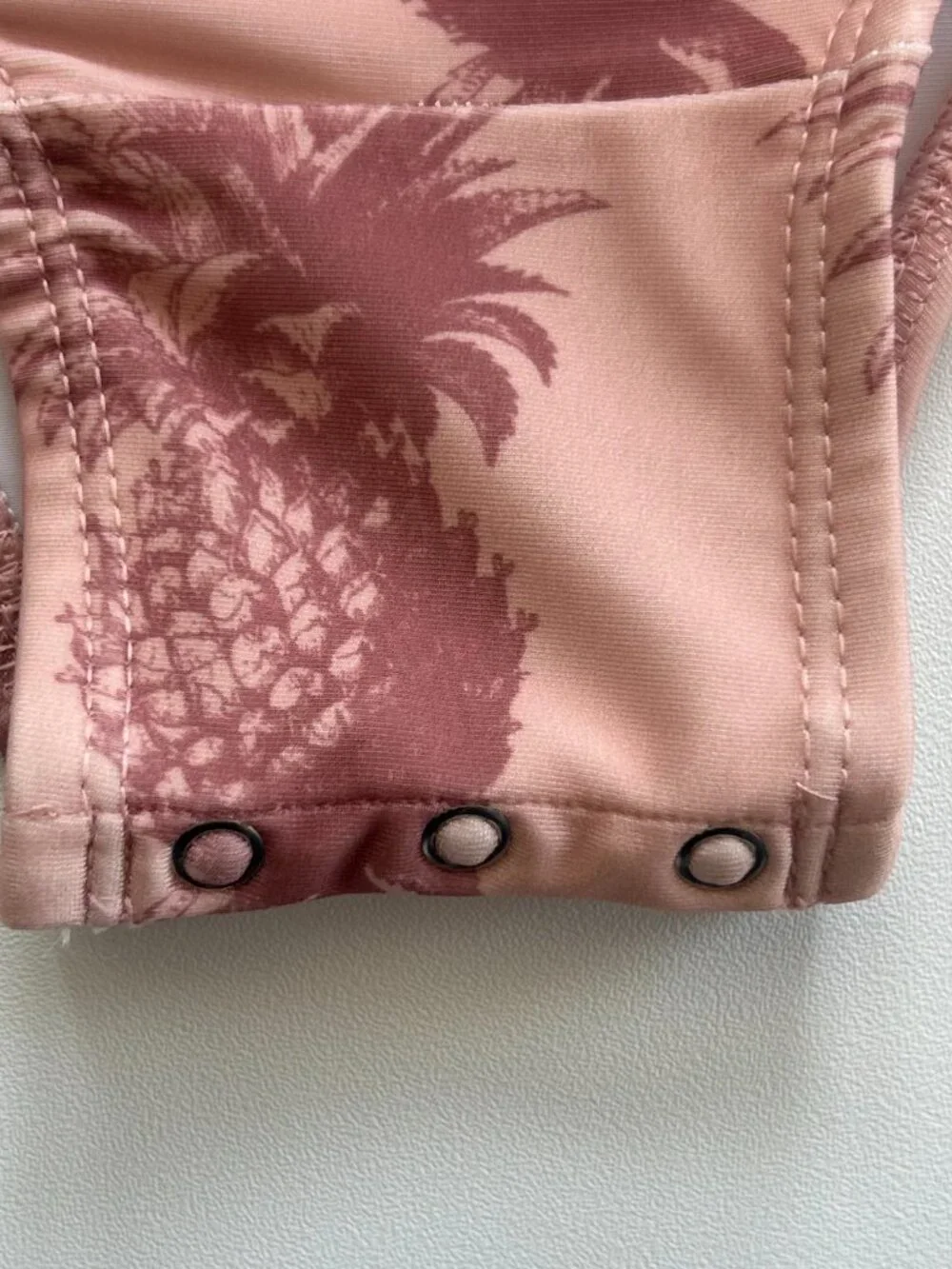 NWT Kate Quinn Baby Swimsuit 3-6M Pink Pineapple Ruffle Tank Style